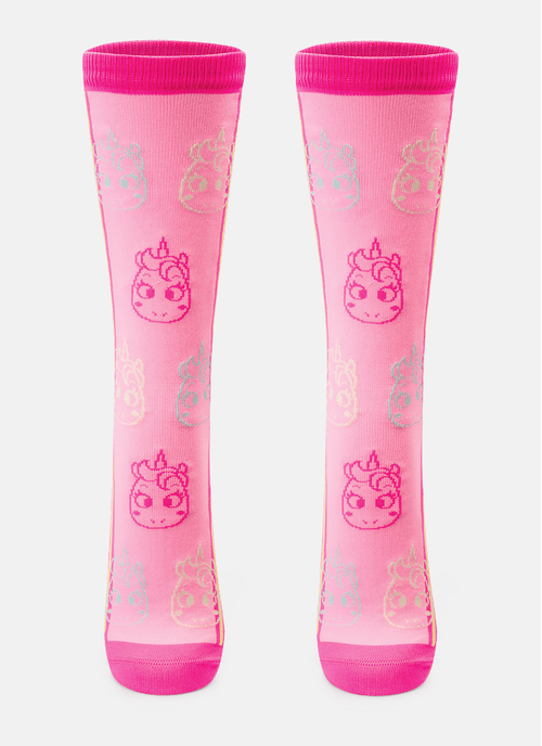 Meia Cano Longo Bebê Menina Unicórnio