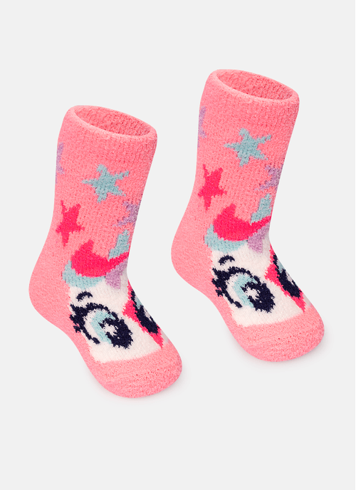 Meia Cano Médio Bebê Menina Soft Unicórnio PopStar