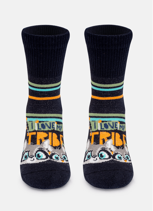 Meia Cano Longo Bebê Família Guaxinim