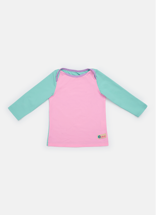 Camiseta Bebê Menina Color Block