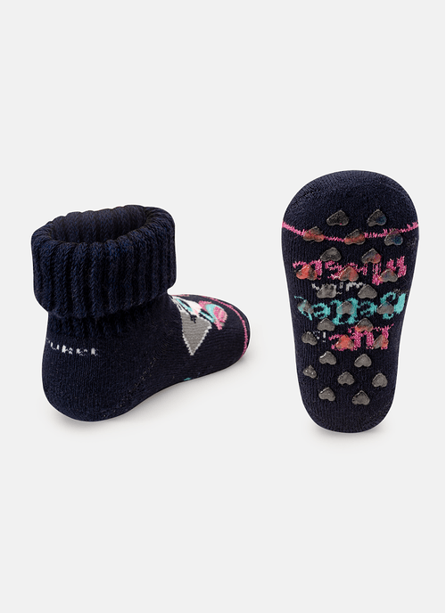 Meia Botinha Bebê Menina Antiderrapante Dálmata