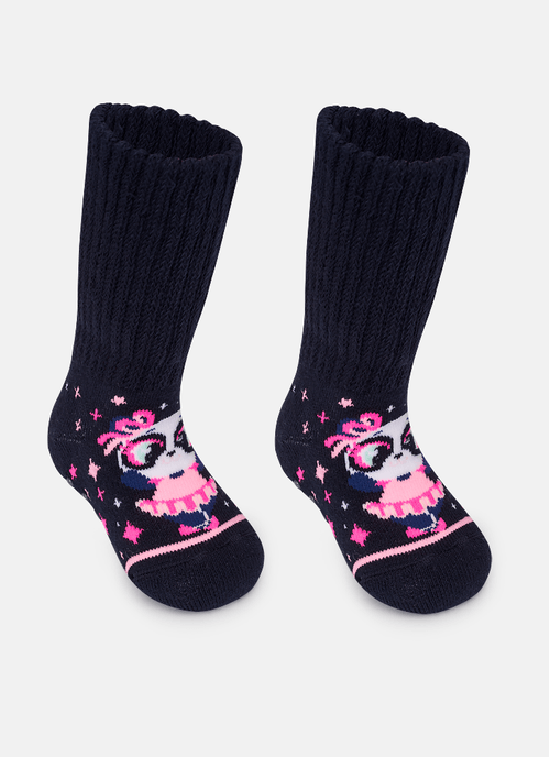 Meia Botinha Antiderrapante Bebê Menina Panda Bailarina