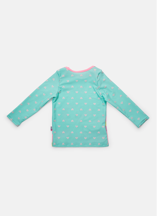 Camiseta Praia com Proteção Solar Baby Unicórnio Love