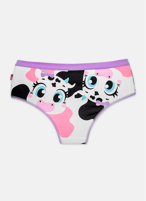 Calcinha Boneca Algodão Feminina Vaca Patches