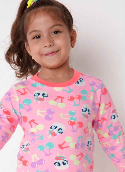 Pijama Manga Longa Ultra Visco Menina Unicórnio Cherry