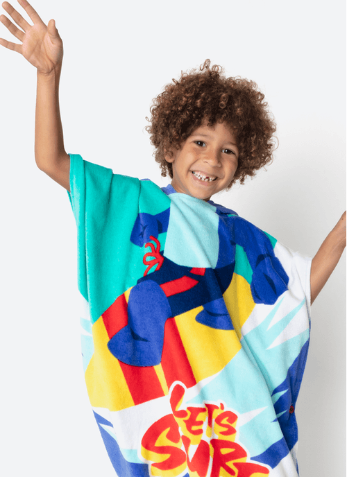 Poncho de Praia Menino Tubarão Aloha