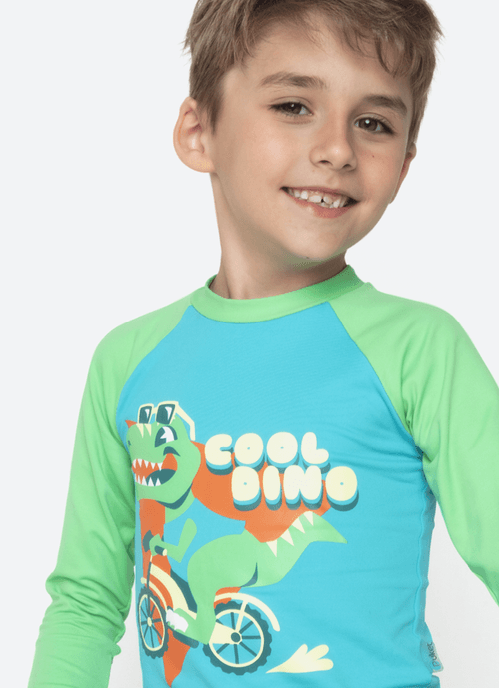 Camiseta Manga Longa Menino Dino Miami