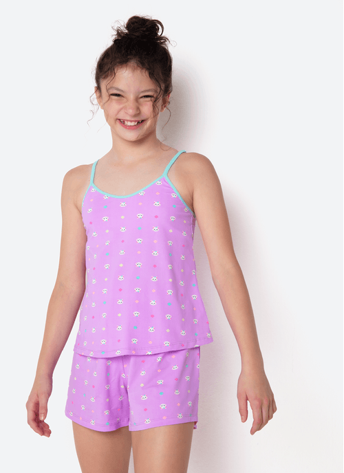 Pijama Curto Microfibra Menina Teen Pet Sereia