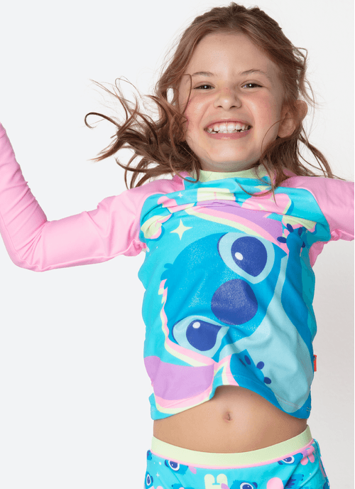 Conjunto Camiseta e Calcinha Menina Stitch