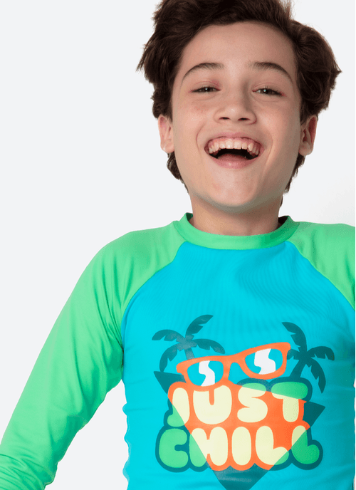 Camiseta Manga Longa Menino Teen Dino Miami