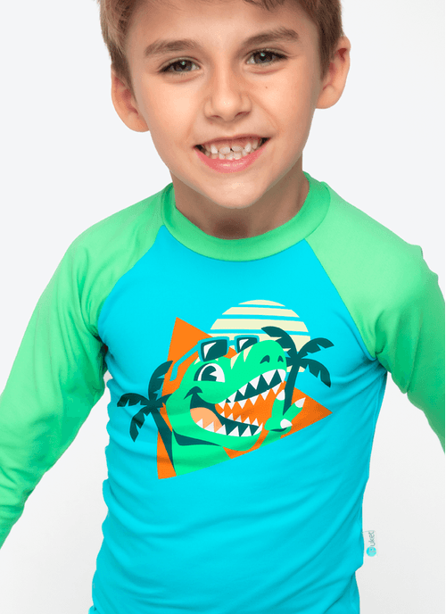 Camiseta Manga Longa Menino Dino Miami