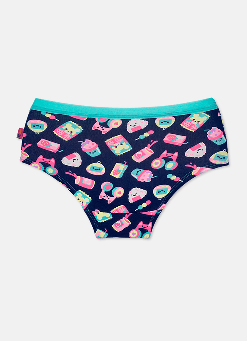 Calcinha Caleçon Adulto Algodão Estampada Unicórnio Kawaii