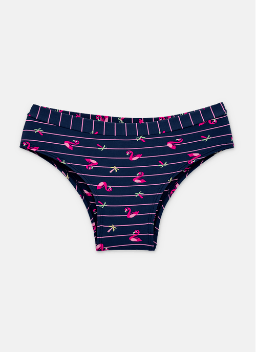 Kit Pijama Microfibra Feminino e Calcinha Boneca Flamingo