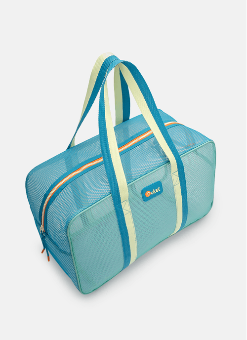 Bolsa Tela Color Block Azul