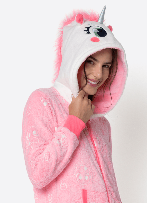 Macacão Manga Longa Soft Feminino Unicórnio Encantado