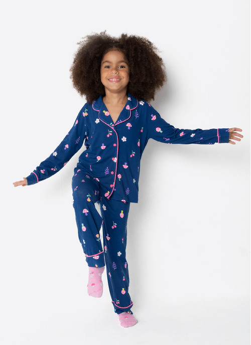 Pijama Manga Longa Viscose Menina Unicórnio Encantado