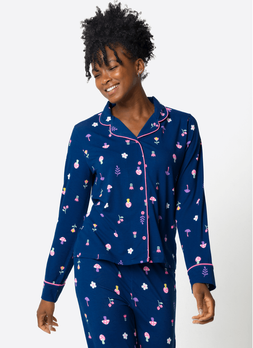 Pijama Manga Longa Viscose Feminino Unicórnio Encantado