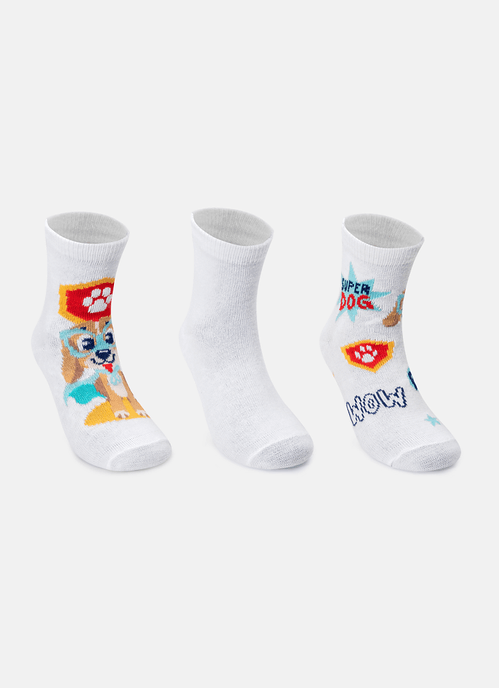 Kit com 3 Meias Soquete Bebê Menino Cachorro