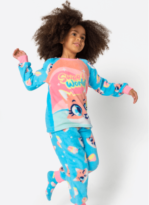 Pijama Manga Longa Soft Menina Raposa Confeiteira