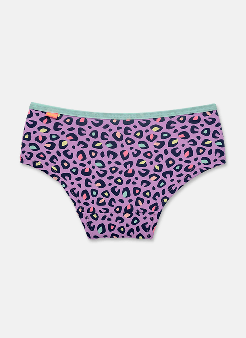 Calcinha Caleçon Microfibra Menina Teen Onça