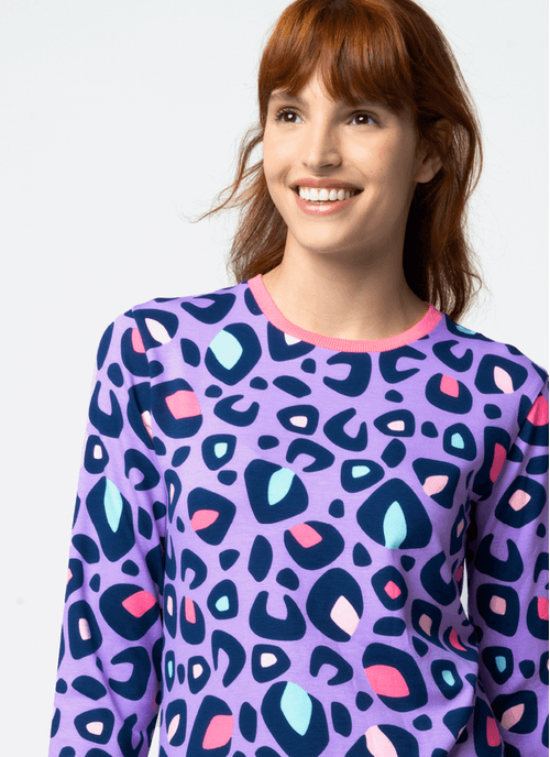 Pijama Manga Longa Ultra Visco Feminino Onça