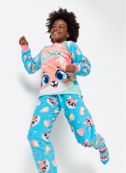 Pijama Manga Longa Soft Menina Teen Raposa Confeiteira