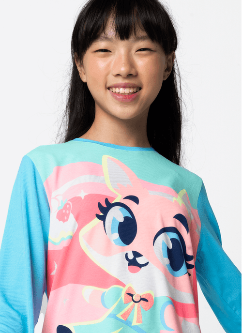 Pijama Manga Longa Viscolycra Menina Teen Raposa Confeiteira