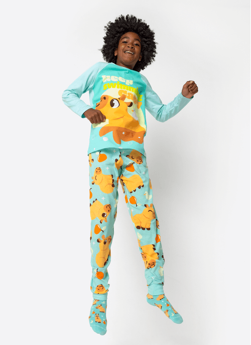 Pijama Manga Longa Viscolycra Menino Teen Capivara Vibes