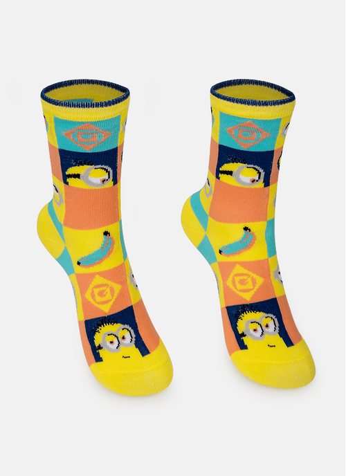 Meia Cano Longo Unissex Minions