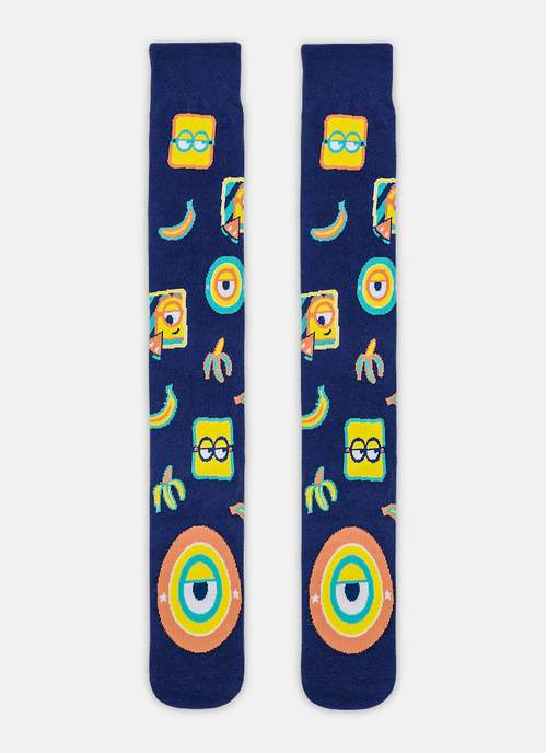 Meia Cano 3/4 Unissex Minions