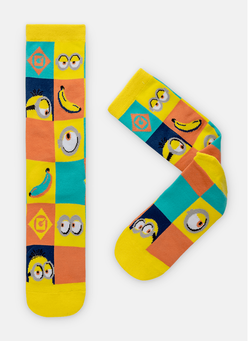 Meia Cano Longo Unissex Minions