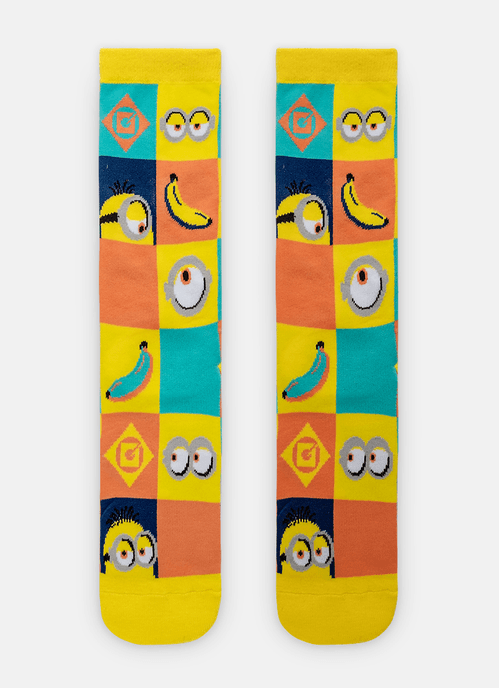Meia Cano Longo Unissex Minions