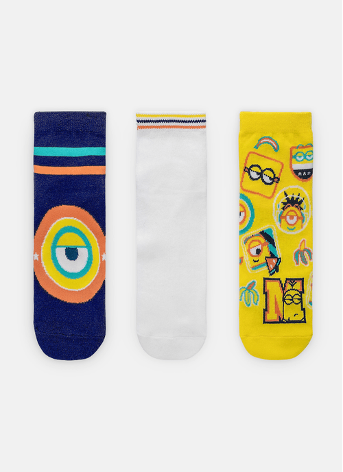 Kit com 3 meias Unissex Minions