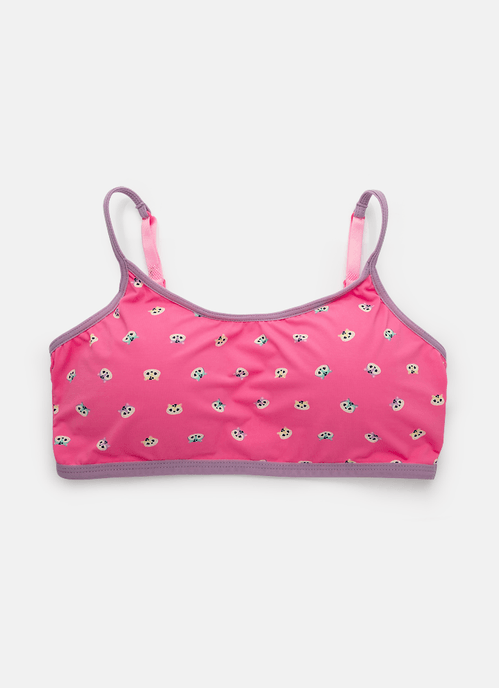 Top Top Menina Teen Microfibra Onça