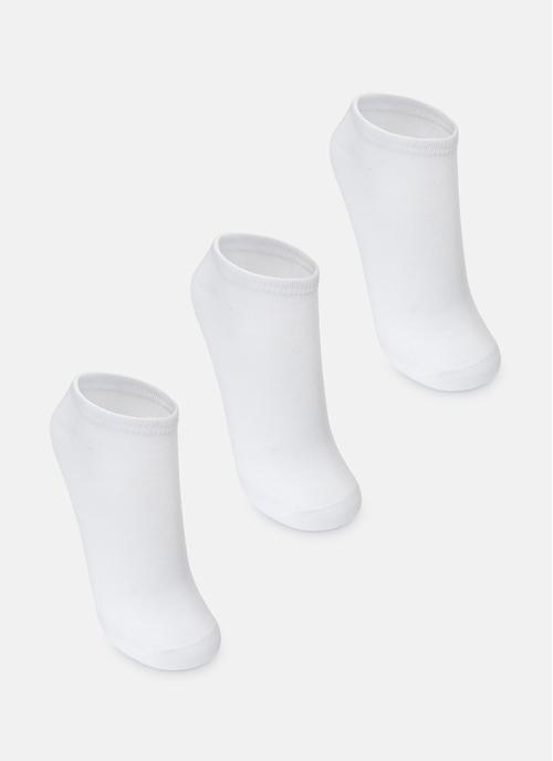 Kit com 3 Meias Sapatilha Adulto Branca
