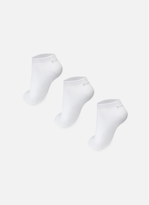Kit com 3 Meias Sapatilha Adulto Unissex Branca