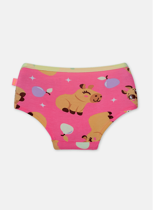 Calcinha Caleçon Viscolycra Menina Teen Capivara Vibes