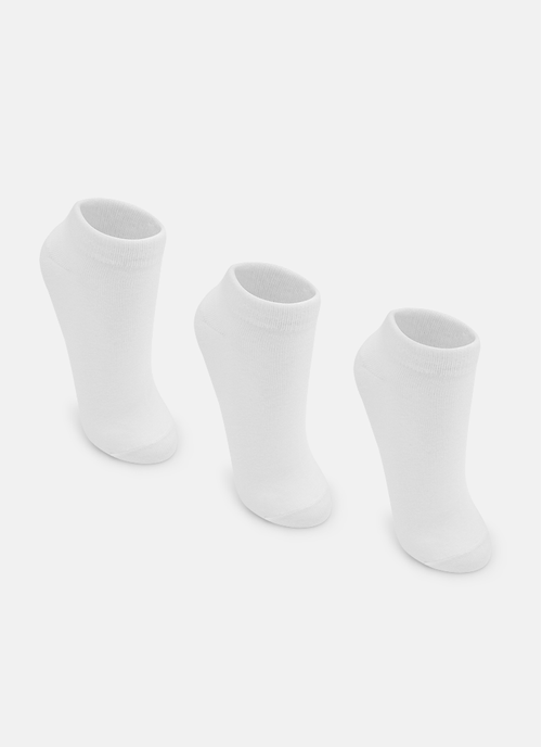 Kit com 3 Meias Cano Curto Unissex Adulto Lisas