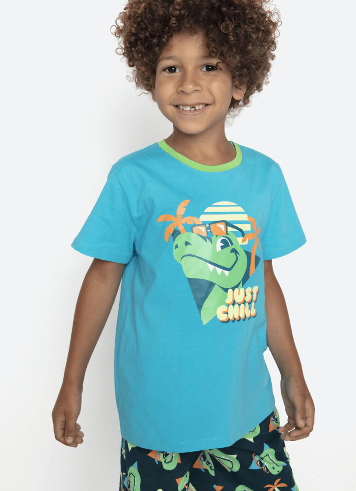 Pijama Manga Curta Menino Dino Miami - Puket