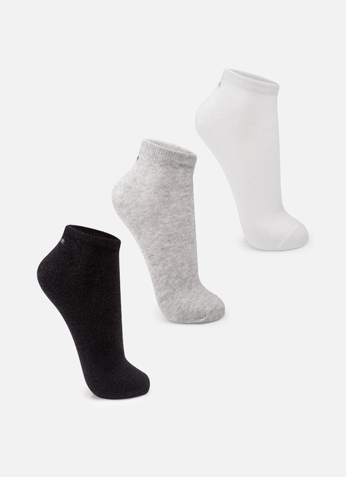 Kit com 3 Meias Cano Curto Unissex Adulto Lisas