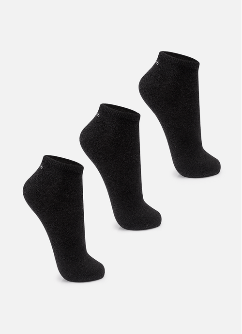 Kit com 3 Meias Cano Curto Unissex Adulto Lisas