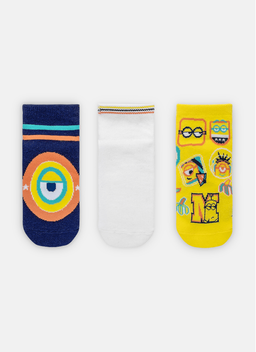 Kit com 3 meias Unissex Kids Minions