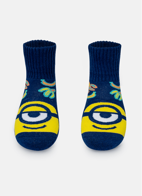 Meia Botinha Antiderrapante Unissex Kids Minions