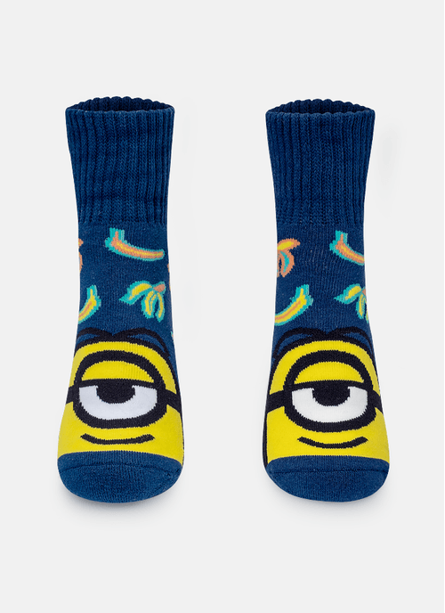 Meia Botinha Antiderrapante Unissex Adulto Minions