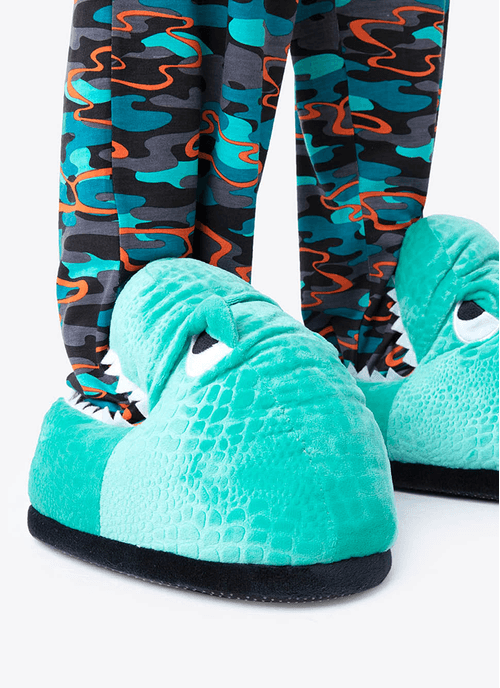Pantufa Menino Teen Dino Vulcão