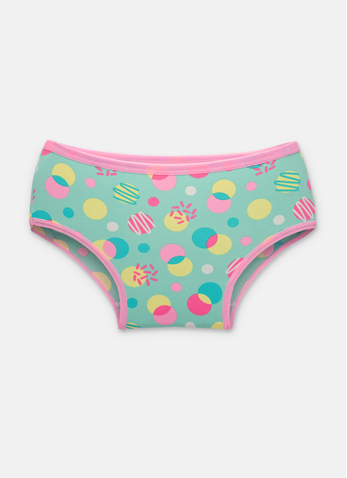 Calcinha Boneca Menina Teen Microfibra Vaca Chocolate