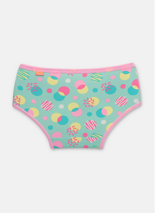 Calcinha Boneca Menina Teen Microfibra Vaca Chocolate