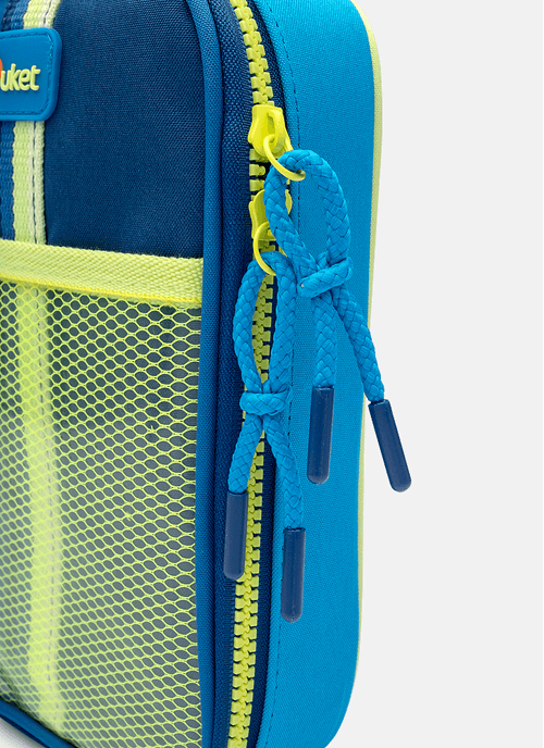 Estojo Grande Customizável Color Block Azul