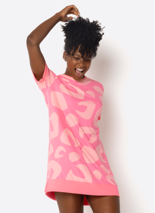 Camisola Manga Curta Viscolycra Feminina Onça