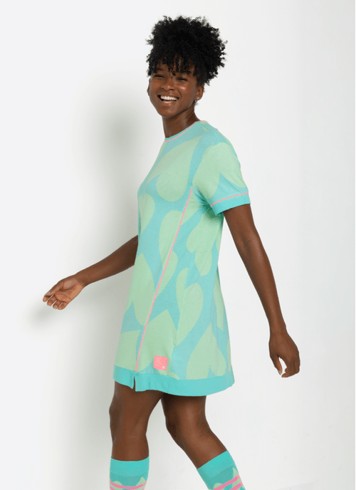 Camisola Manga Curta Viscolycra Feminina Corações